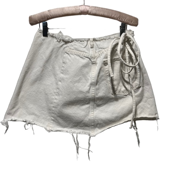 GRLFRND x Revolve Ella Reconstructed Wrap Skirt Size 25 - Picture 5 of 12
